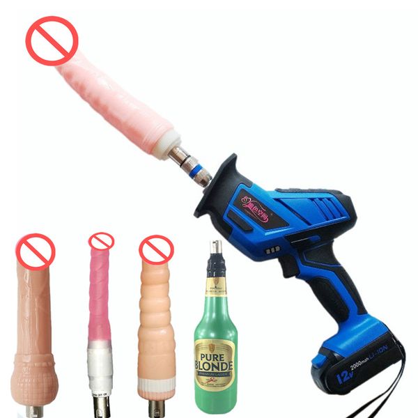 Giocattoli per adulti Sex Machine Gun Macchina di spinta automatica Trapano elettrico Love Machine con 3 dildo e Masturbazione maschile Mobili per sesso E5-110