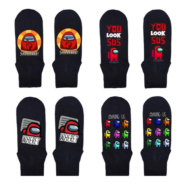 

men's winter cartoon anime-games-among-us socks harajuku fashion trends street cosplay cotton crew socks christ bbyrmn