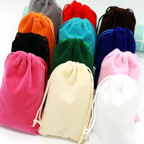 

new 50 pcs/lot velvet bag 9x12cm storage bags charms earrings jewelry packaging bags wedding decoration velvet pouch gift1