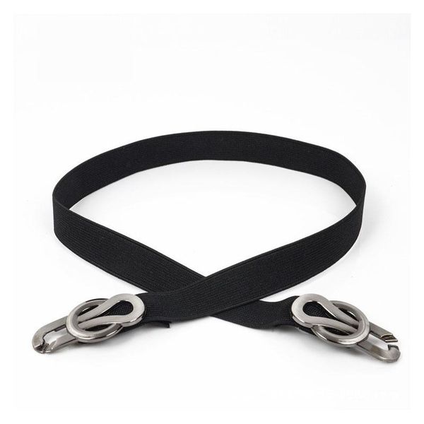 

2020 women metal elastic simple designer waist belt for woman dress bl343, Black;brown