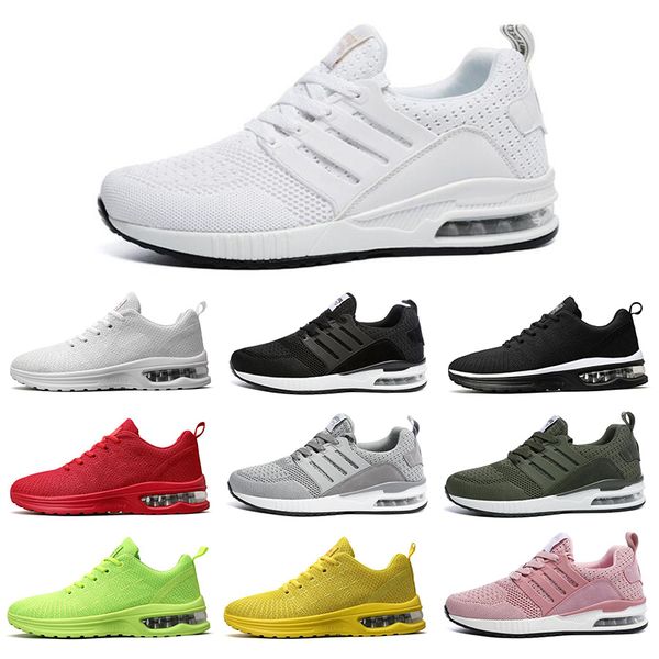 

non-brand men women running shoes color white black grey red pink yellow breathable cushion mens trainers sport sneakers size 36-44