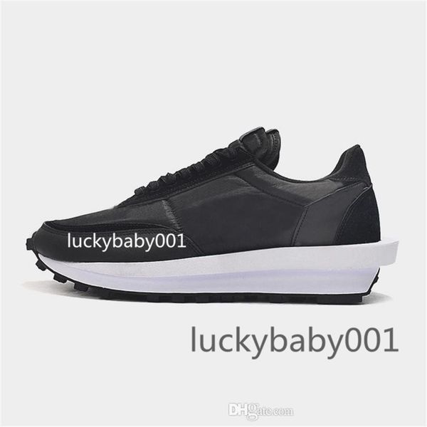 

2021 waffle xsacai daybreak повседневная обувь мужские женщины коренастый dunsy varsity синяя мода нейлон белая платформа спортивные кроссов, Black