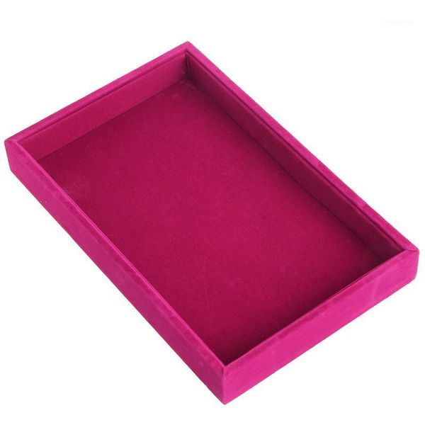 

stackable jewelry trays inserts velvet catch all jewelry display tray case1, Pink;blue