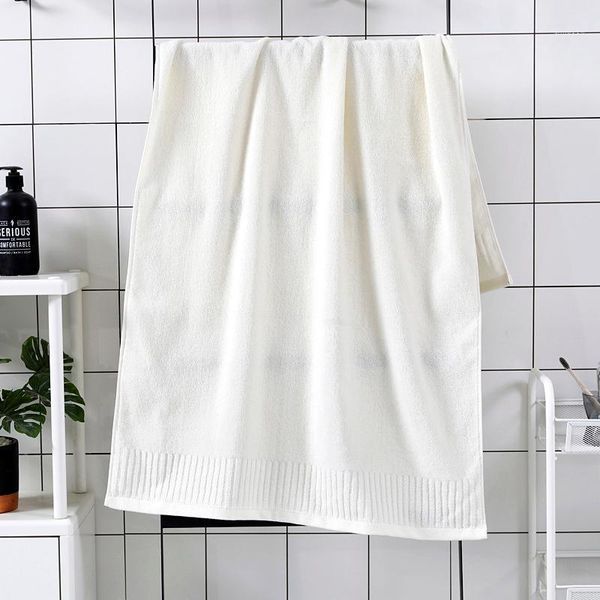 

pure cotton vertical strips simple large bath towel 70*140 soft absorbent solid color pure cotton bath towel bathroom supplies1