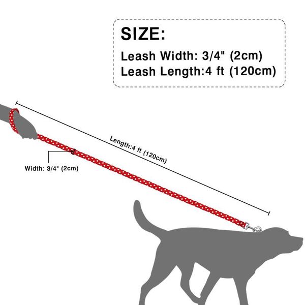 

pet walking dog leash lead for small medium dogs cats polka dot puppy training running leashes leads outdoor rope b bbygas
