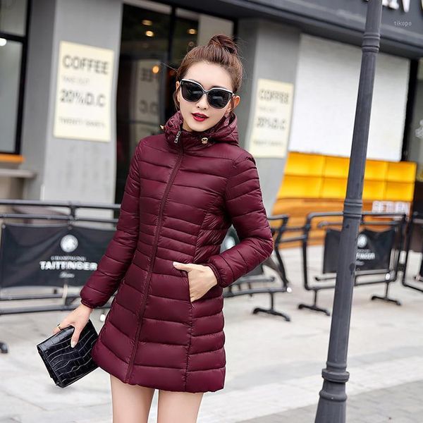 

nice new brand down parka winter down jacket women long jacket outwear ultralight hooded thin hat coat1, Black