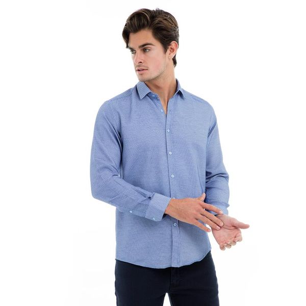 

men's casual shirts buratti long-sleeve shirt male 50109, White;black