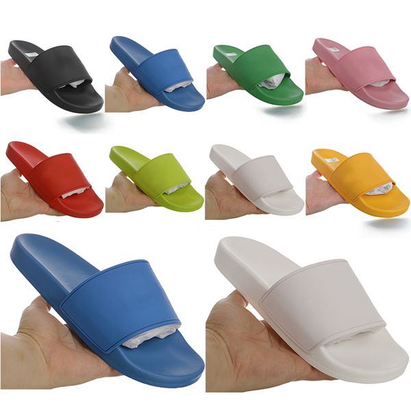 

2021 pool slide rubber track-s trainers designer mens slipper speed mule flip flop round italy non-slip women casual sandals shoes with 55, Black