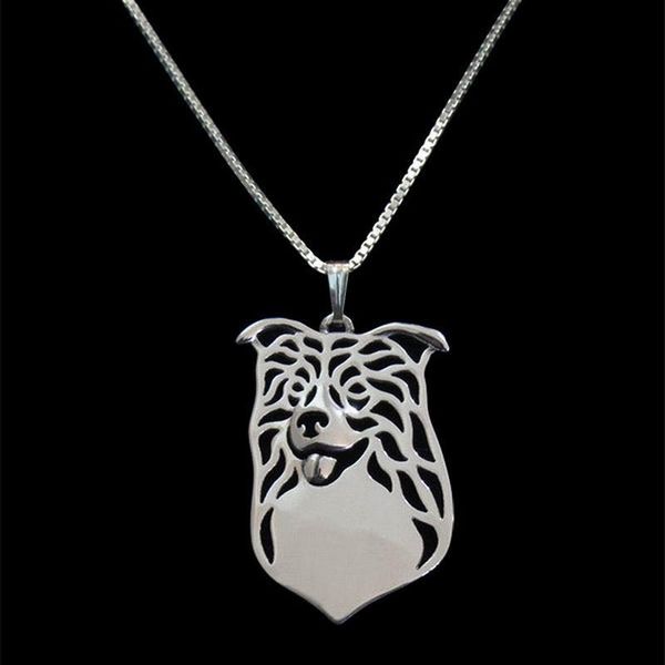 

pendant necklaces fashion women's metal alloy pet lovers' gold border collie drop, Silver