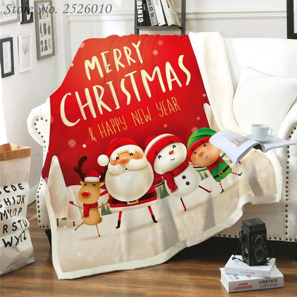 

blankets throw blanket merry christmas 3d velvet plush bedspread for kids girls sherpa couch quilt cover travel 01