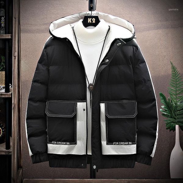 

men's winter cotton jacket men 2020 windproof warm for cold proof comfortable slim fit gray black men cotton jacket1