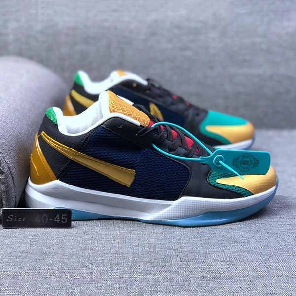 

2020 outdoor mentality zoom mamba 5 v protro men basketball shoes white black trainers sneakers 40-45