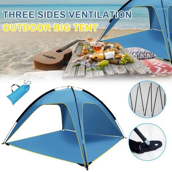 

tents and shelters 3 sides beach tent sun water resistant outdoor canopy shelter oxford fabric waterproof camping tent1