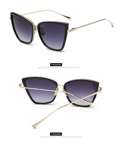 

sunglasses 2021 womens fashion cat eye women brand designer retro sun glasses ladies vintage or feminino d, White;black