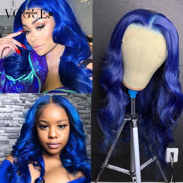 

lace wigs 13x4 blue human hair wig body wave front brazilian pre-plucked glueless remy with baby straight, Black;brown