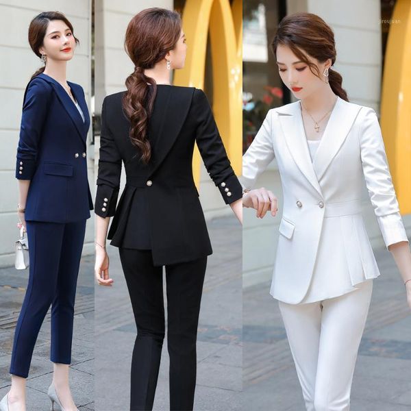 

leisure anti-aging suit women's fashion korean style quality sense fried street internet celebrity suit women sweat set1, White