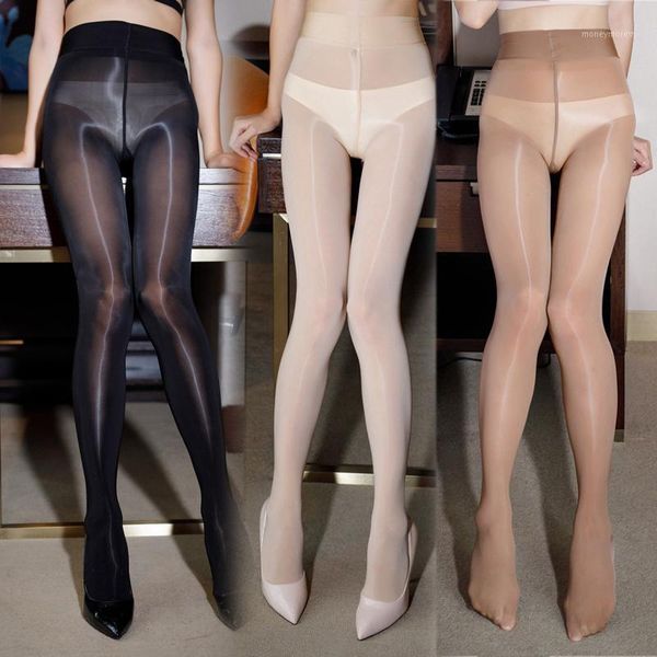 

socks & hosiery shiny glossy oil women pantyhose thights patchwork stitching collants femmes spring autumn open crotch tights for femal, Black;white