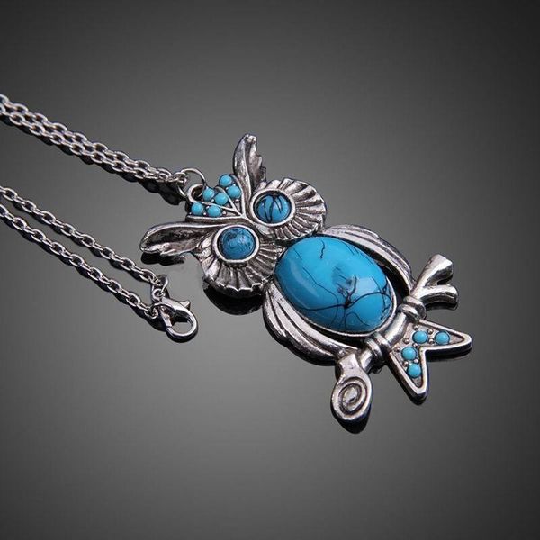

vintage pendant necklace stone for women owlztxh