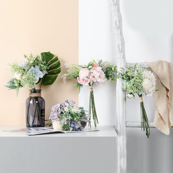

hand holds large artificial flower plant bonsai wedding decoration wedding party home decor w12161