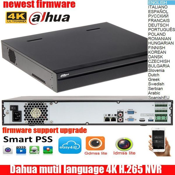 

kits original dahua mutil language 32ch nvr dhi-nvr4432-4ks2 dh-nvr4432-4ks2 4k h.265 network video recorder up to 4hdd driver1, Black;white