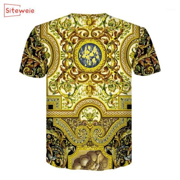 

siteweie summer t shirt men streetwear round neck short sleeve tees funny male clothes casual 3d print tshirt g551, White;black