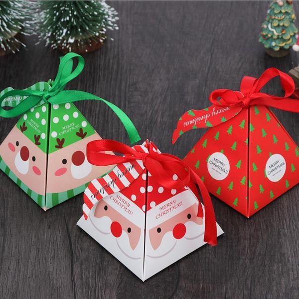 

30pcs creative christmas candy box santa claus christmas tree trigonometric candy box1
