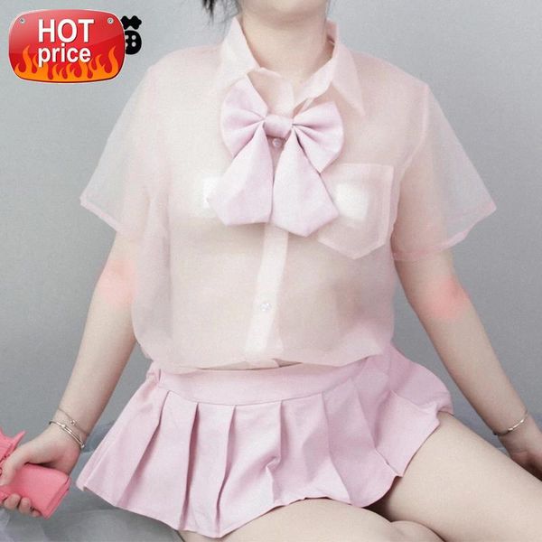 

cute lingerie see through student cosplay anime school jk uniform kawaii clothing sailor japanese school girl costume #gf1a, Black;white