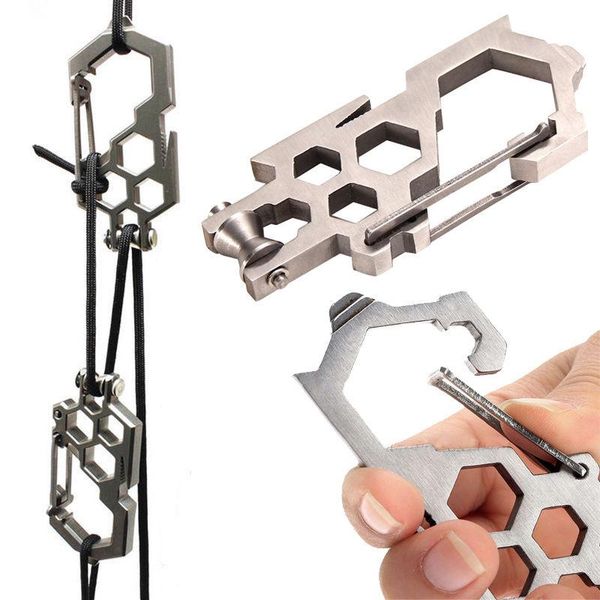 

горный подъем carabiner paracord многофункциональный лагерь висящая пряжка выживает мульти инструмент из нержавеющей стали парубин поход на