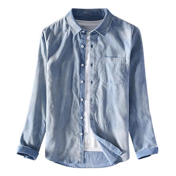 

autumn 2020 new lapel men's casual cotton corduroy long sleeve shirts men's square collar shirt 9308, White;black