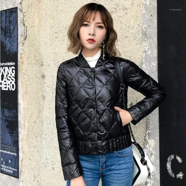 

woman jacket 2020 autumn coat female winter down jackets for women short coats ultra light womens clothes mujer chaqueta lxr6621, Black
