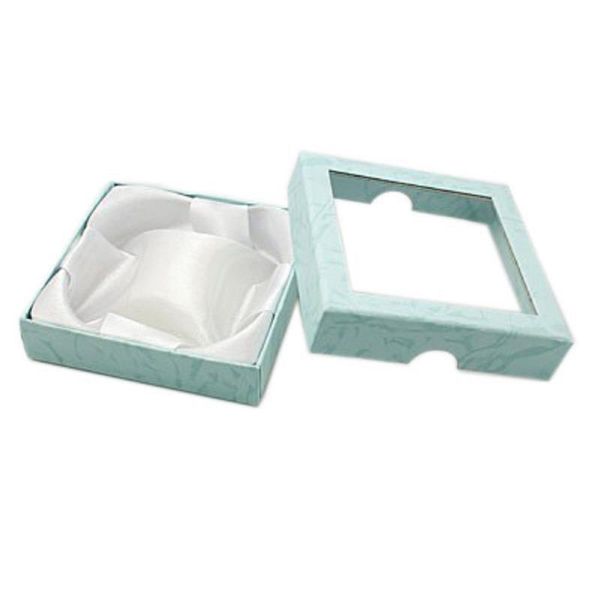 

12pcs/set travel home earring cardboard dressing table square bracelets necklace for packaging bedroom portable jewelry gift box, Pink;blue