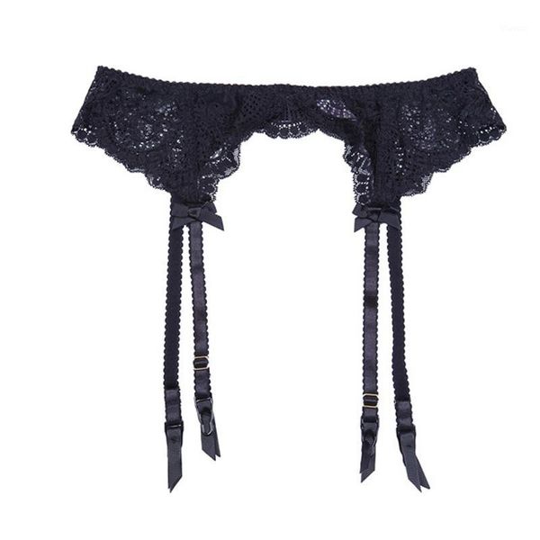 

wholesale-new arrival lace embroidery stocking garter belt for women solid suspenders black liguero de encaje, Black;white