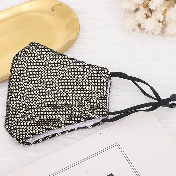 

u7q9su face fashion blingbling sequin paillette designer luxury mask washable reusable masks mascarillas protective adjusta n