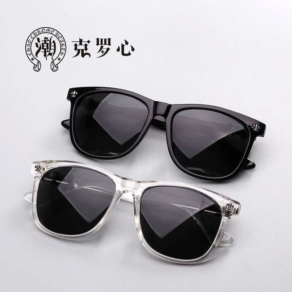 

chaokeluoxin large frame polarizing fashionable and versatile personalized driving sunglasses for female drivers with myopia, Black