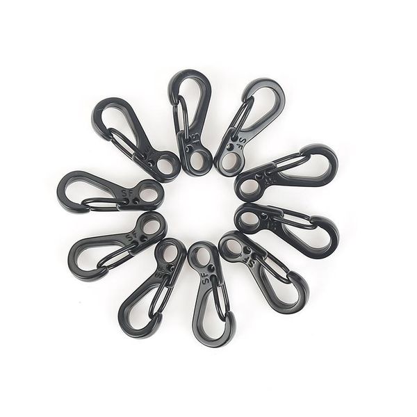 

10pcs edc aluminum mini carabiner clips sf hanging keychain hook outdoor alloy tactical survi sqcivh