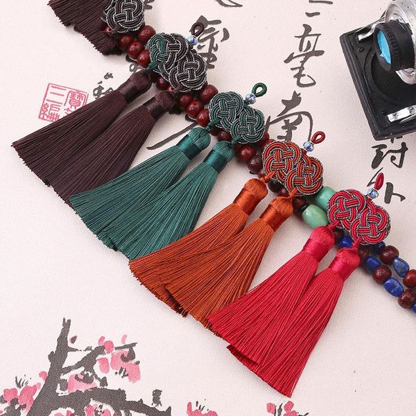

6pcs lot 9cm chinese knot tassel silk fringe sewing bangs tassel trim decorative key tassels for diy curtains home decoration h wmtuhs