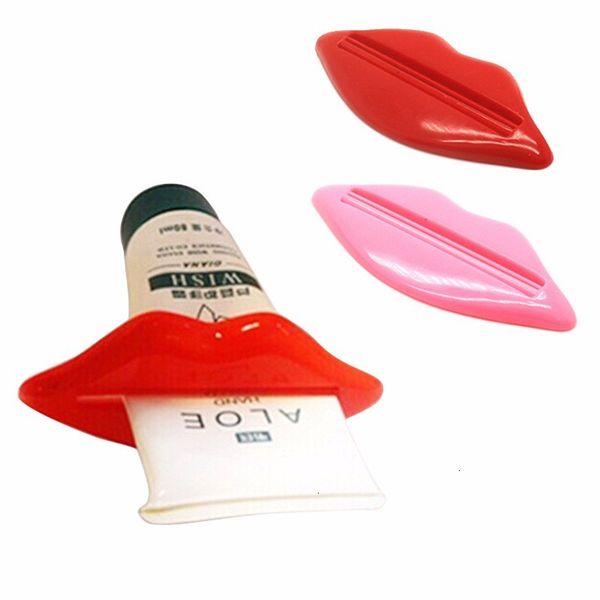 

factory price lip kiss bathroom dispenser toothpaste cream tube rolling holder squeezer for home