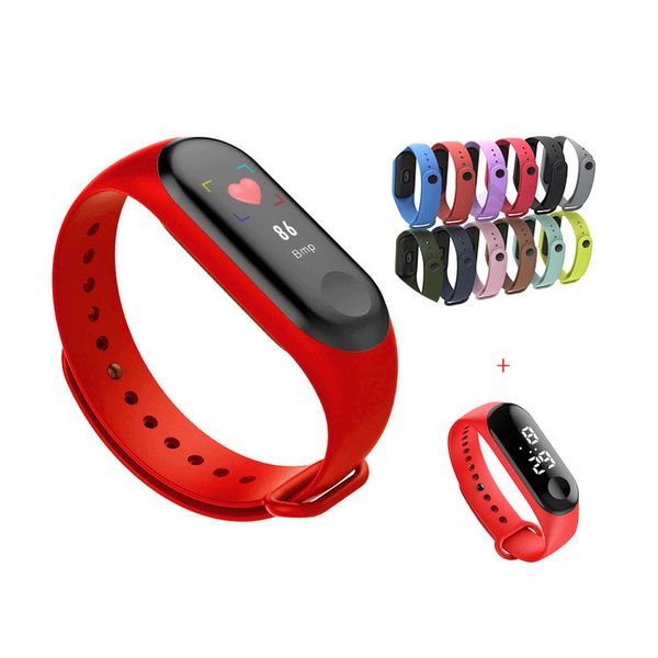 

2020 sports band 4 heart rate monitor bracelet fitness tracker smart watch m4 smartwatch