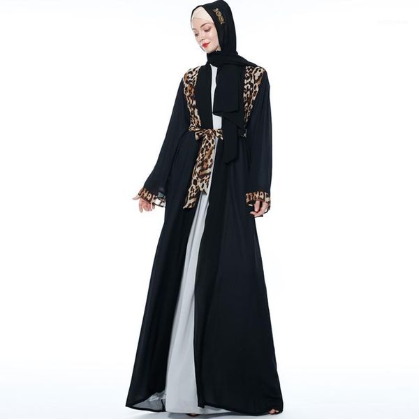 

leopard open abaya kimono muslim hijab dress kaftan dubai turkey abayas for women caftan marocain oman prayer islamic clothing1, Red