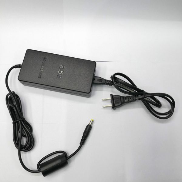Adaptador CA preto EU EUA Cabo de fonte de alimentação carregador para Sony PlayStation 2 para PS2 70000