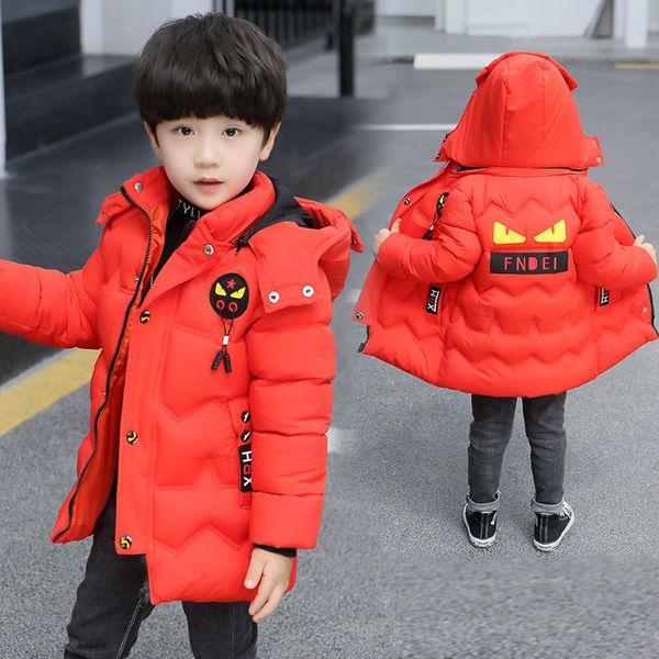 

winter boys' padded 2020 new korean version of medium and long down cotton clothes children's, Blue;gray