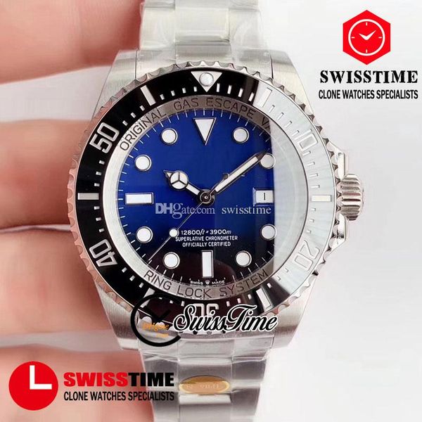 

n sea-dweller eta a2836 automatic mens watch black ceramic d-blue dial 904l steel case and bracelet 126660 watches edition swisstime, Slivery;brown