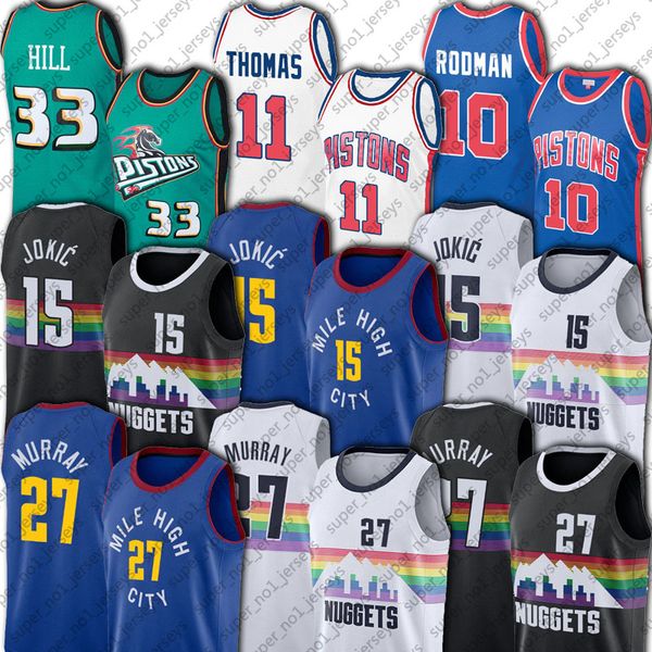 

nikola 15 basketball jokic jersey denver nuggets jersey jamal 27 murray jerseys 2021 city edition jerseys cv xzcv2, Black;red