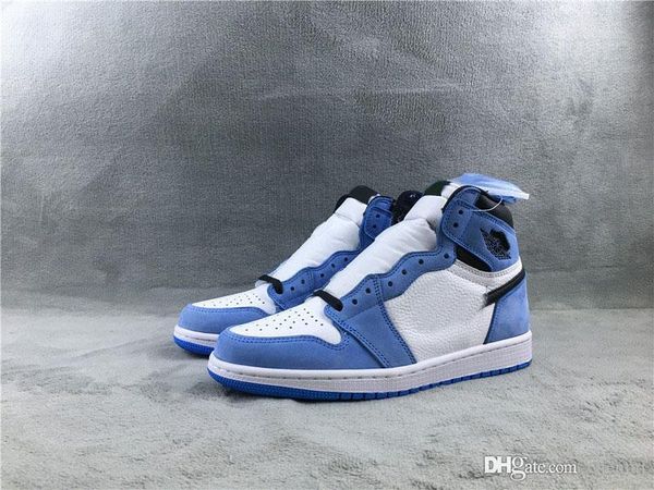 

air authentic 1 high og university blue outdoor shoes white men midnight blue black retro sneakers runner sports with box 40-47.5