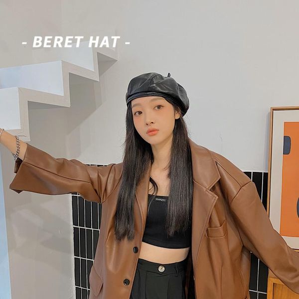 

женские кепки берет девушка берет французский художник ручной вязаный имитация beanie hat cap vintage простые элегантные женщины вмс, Blue;gray