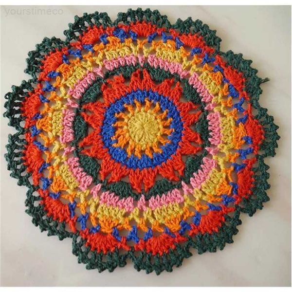 

15cm crochet lace cotton table place wholesale- mat pad cloth placemat cup holder glass coaster round doilies mug dining kitchen tableware