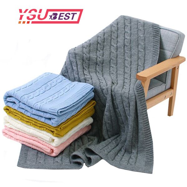 

baby blanket knitted newborn swaddle wrap blankets super soft toddler infant bedding quilt for bed sofa basket stroller blankets lj201105