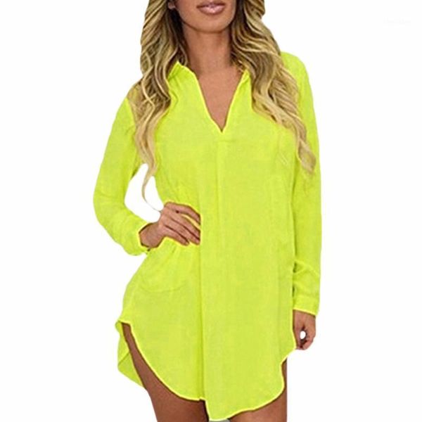 

6xl sheer chiffon blouse 2020 plus size women clothing long sleeve autumn shirt casual loose oversized chemise femme1, White