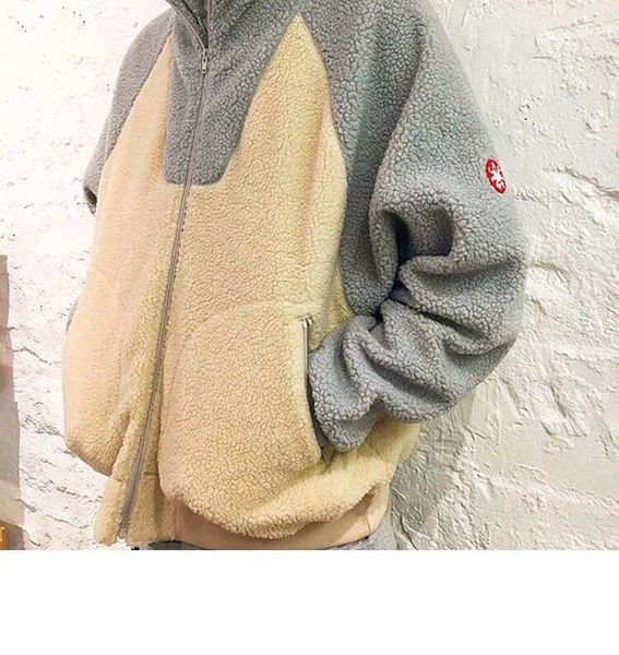 

c.e cavempt cashmere coat for men and women fashionable zipper versatile top, Gray