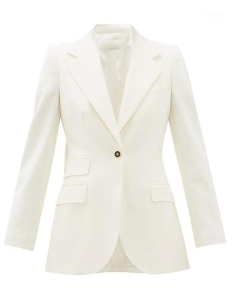 

ivory notch lapel women business suits 2 pcs (jacket+pants) women pantsuit office style female trouser suit1, White